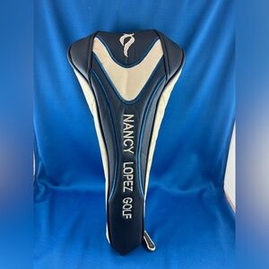 Nancy Lopez Golf Driver Headcover Head Cover.Navy Blue & Cream.